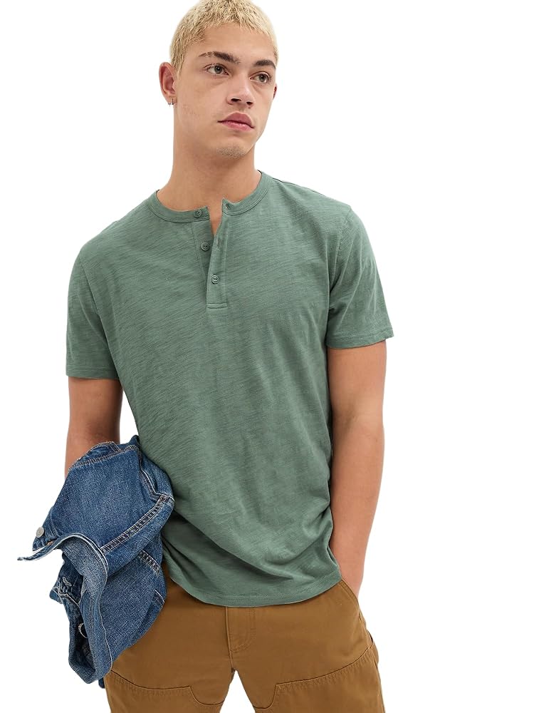 GAP Mens Lived in Henley Sage S at Amazon Men's Clothing store